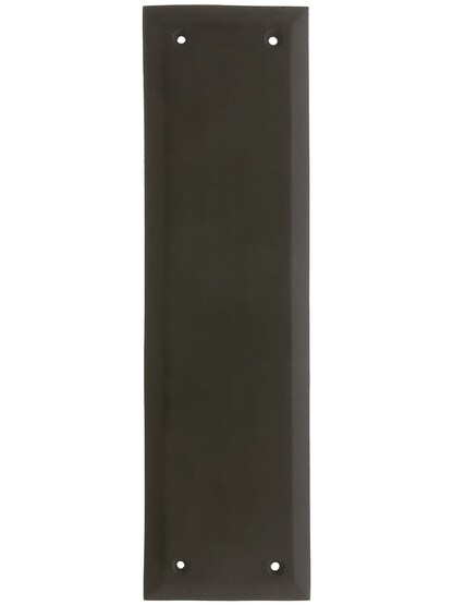 New York Push Plate In Oil-Rubbed Bronze.